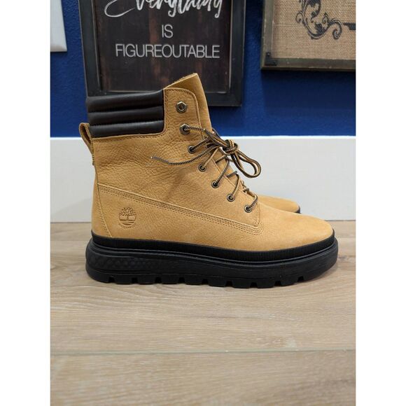 NWOB Timberland Ray City GreenStride Waterproof Boots Women’s 8.5 Wheat Nubuck - Picture 2 of 11
